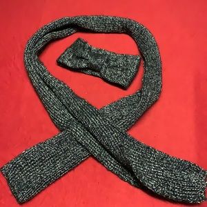 Limited Express black and white blended scarf and headband set